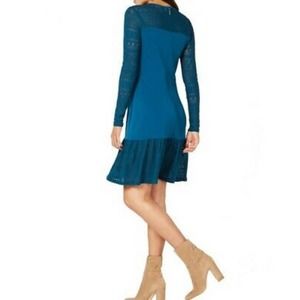 Michael Kors Pointelle Flounce Lace Dress Medium